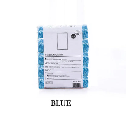 Bolsa de Lixo Descartável Doméstico, Sacos De Lixo De Armazenamento De Cozinha, Saco De Resíduos De Limpeza, Saco De Plástico, 5 Rolos, 1 Pacote, 100Pcs