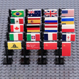 MOC City Street View National Flag Series WW2 Accessories Building Blocks Franch Italy Military Army War DIY Kid Bricks Toy Gift