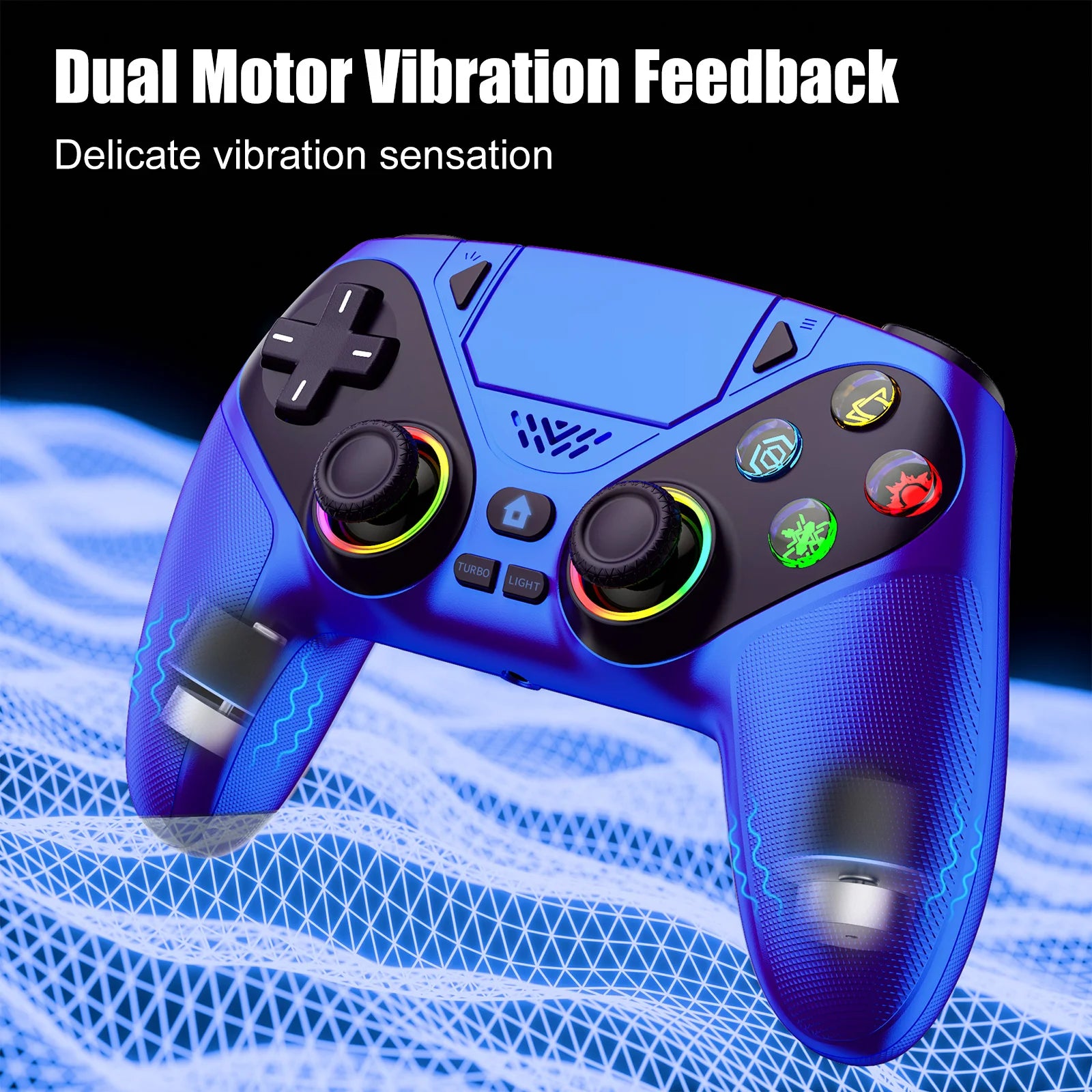Controller For Playstation 5 PS5/PS5 Pro/Slim/PC Gamepads W/Hall Effect RGB Wireless Game Control Joystick Marco/Turbo Program