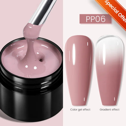 BORN PRETTY 5 IN 1 Clear Water Ripple Gel Polish 5ml No-wipe Top Coat Reinforcement Adhesive Nail-Shape Wave Gel Nail Polish