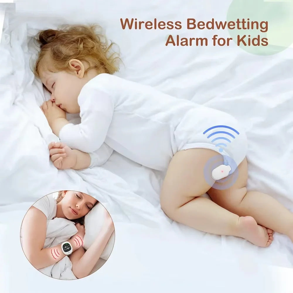 Alarma inalámbrica para enuresis de 40 m, sensor de entrenamiento para ir al baño para adultos mayores, con pulsera para niños y adultos mayores.
