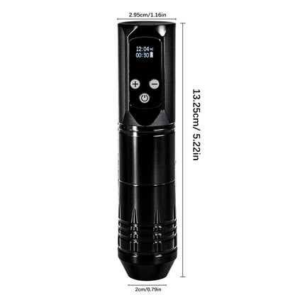 Caneta tatuagem sem fio máquina de tatuagem Motor Stroke 4mm LED 4 engrenagens ajustáveis Adequado para tatuadores novatos tatuagem suprimentos