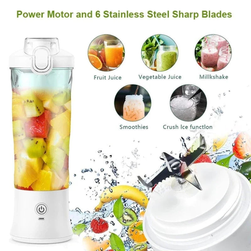 Portable mixer 600ml Household fruit cup smoothie mixer 4000mAh USB rechargeable smoothie mixer personal juicer kitchen tools
