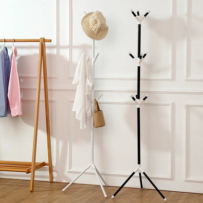 2025New Standing Coat Rack Hook Household Clothes Hanger Floor Standing Bedroom Clothing Storage Rack Save Space Clothing Racks