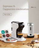 HiBREW Milk Frother Frothing Foamer Chocolate Mixer Cold/Hot Latte Cappuccino Fully Automatic Milk Warmer Cool Touch M1A