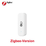Sensor de temperatura y humedad Tuya Smart WiFi ZigBee, termómetro e higrómetro para interiores, compatible con Alexa y Google Home. 