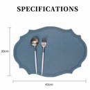 1/4/6PCS Shaped PU Placemat Set Faux Leather Kitchen Dining Table Pad Luxury Black Pink Green Place Mat Tableware Cafe Pad 식탁매트