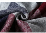 Designer Brand Plaid Men's Cashmere Scarf Winter Warm Scarves Shawls Casual Business Long Wraps Pashmina Christmas Gift for Man