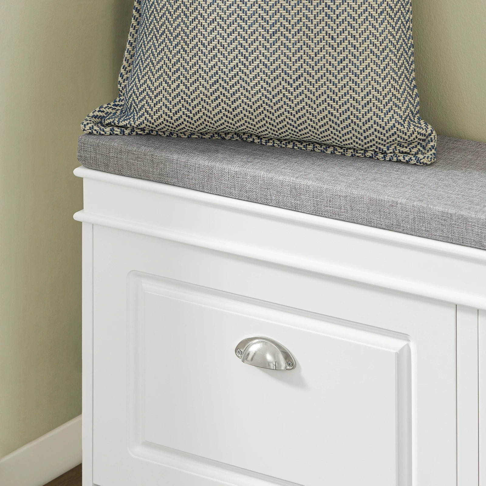 SoBuy FSR64 Shoe dump truck seat chest of drawers bench with seat cushion shoe bench with 2 flaps BHT approx.: 104x52x24cm