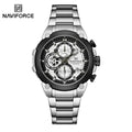 NAVIFORCE Original Watch for man 2025 New Stainless Steel Waterproof Chronograph Classic Quartz Wristwatch Brand Men Watch Gifts