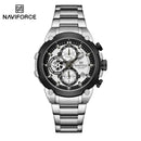 NAVIFORCE Original Watch for man 2025 New Stainless Steel Waterproof Chronograph Classic Quartz Wristwatch Brand Men Watch Gifts