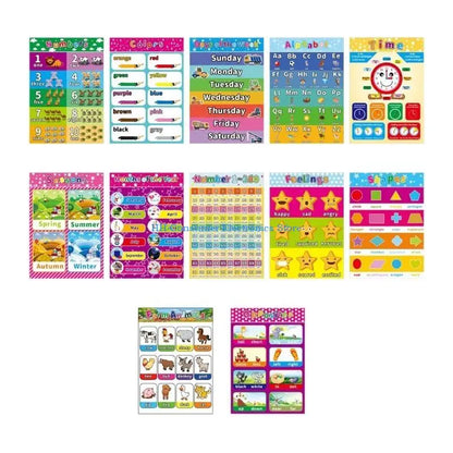 C4DC English Words Vocabulary Learning Chart Cartoon Picture Kids Early