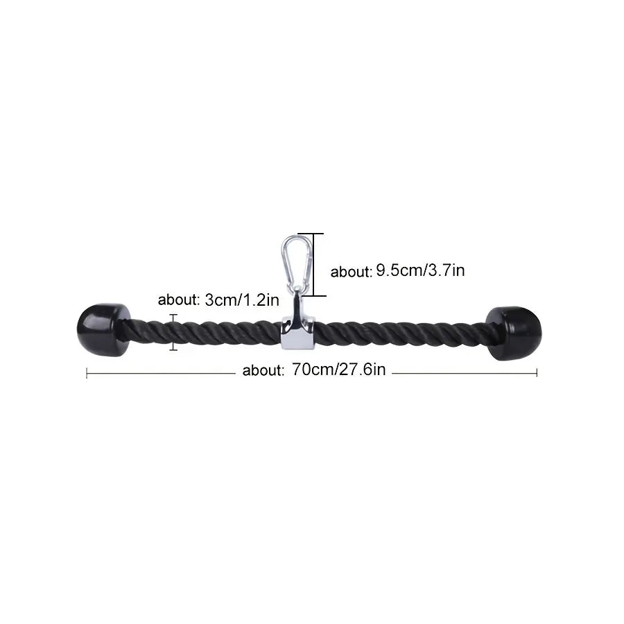 Cuerda para bajar tríceps, manijas de tracción facial, cuerda de empuje hacia abajo para bíceps, espalda, hombros, tríceps, cuerda de tensión para fitness, accesorio de gimnasio