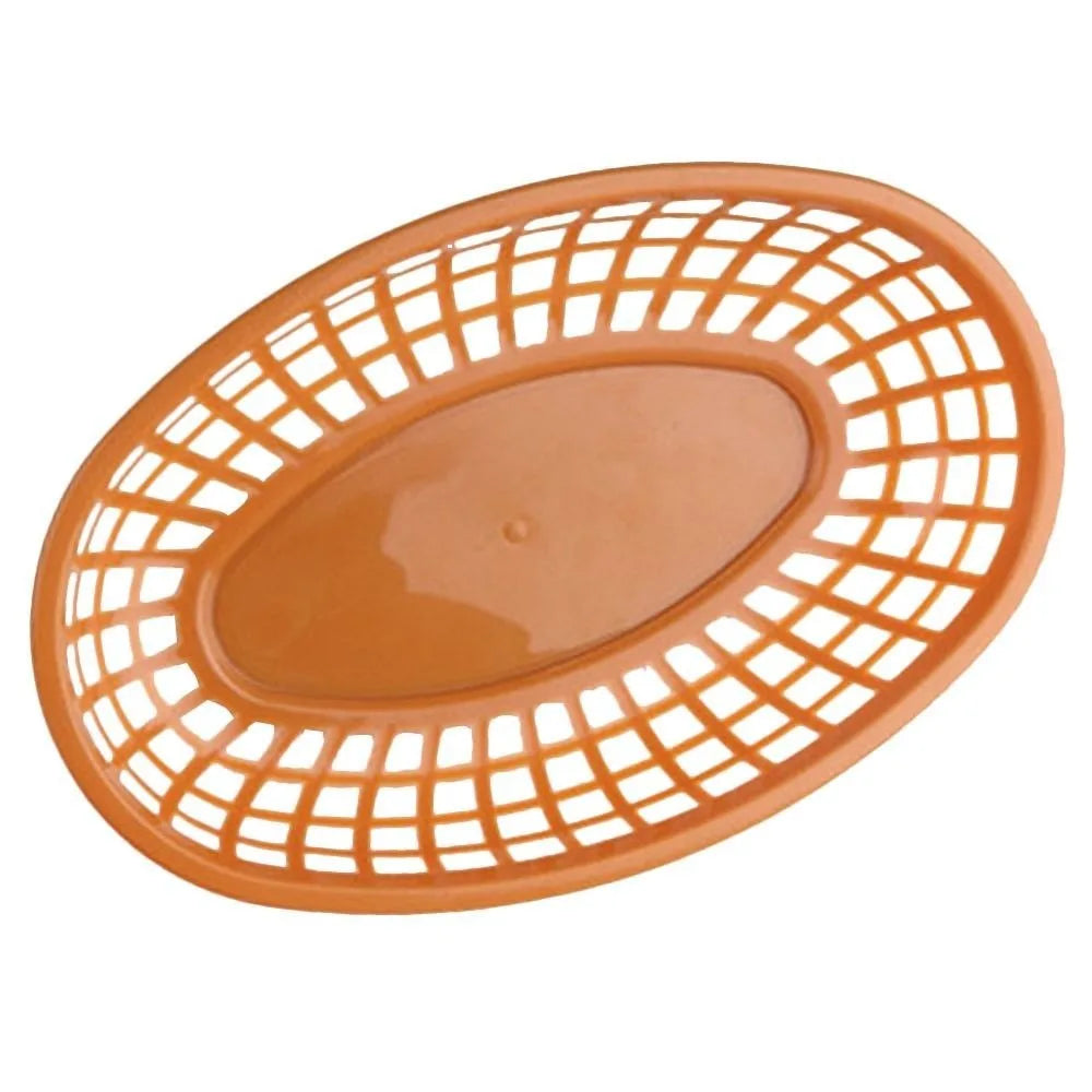 Photo Prop Plastic Food Baskets Reusable Colorful Bread Plate Oval Shape Basket Serving Desktop Decor
