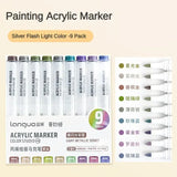 9/144 Colors Acrylic Paint Art Marker Pen DIY Painting Drawing for Card Ceramic Stone Mug Glass Fabric Clothes Art Supplies