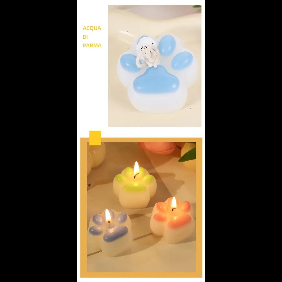 1pc/4pc Cat Paw Design Scented Candle ,For Birthday, Valentine's Day, Diy Home Decoration, party decoration, wedding souvenirs