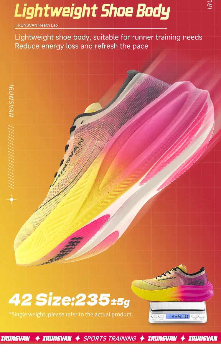 IRUNSVAN Lightweight Marathon Sneakers Men Running Shoes Breathable Sports Shoes Casual Comfortable Athletic Training Unisex