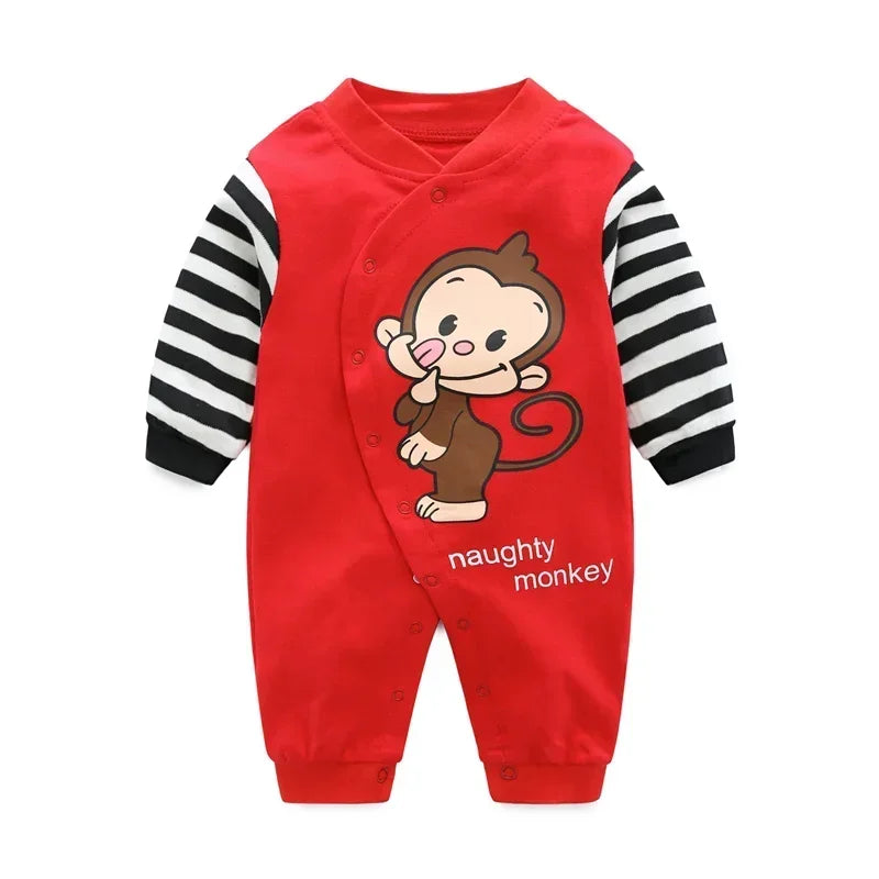 Ropa de bebé primavera 2024, ropa de algodón para niñas de 0 a 12 meses, monos de otoño para recién nacidos, monos cómodos para bebés, mamelucos para bebés niños