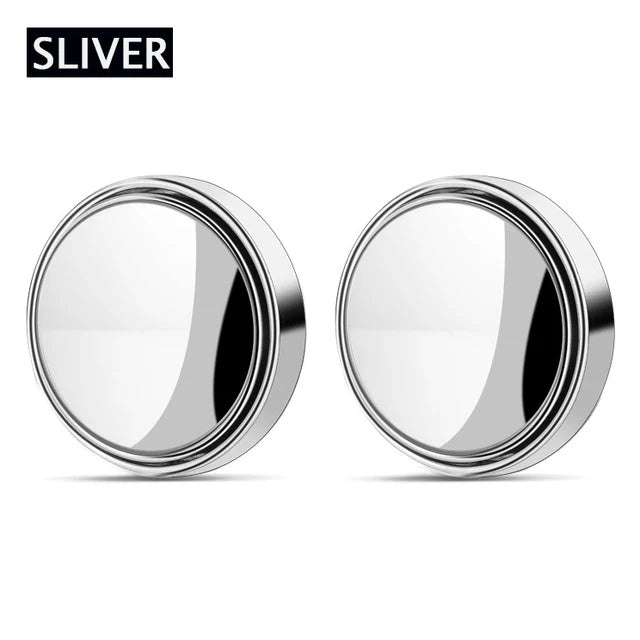 Espelho ajustável de ponto cego para carro, espelho convexo retrovisor auxiliar, espelhos redondos de grande angular para carro reverso, 360 graus, 2pcs