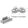 Wall-Mounted Bathroom Shelf, Shower Shelf, Shampoo Storage Rack, Kitchen Spice Corner, Punch-Free, Accessories 