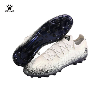 KELME Soccer MG Shoes Calf-Skin Cleats Match Artificial Grass Slip-Resistant Cushioning Training Football Shoes ZX80121058