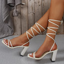 Sandalias de punta cuadrada con tacón grueso y boca baja, elegantes y sexys tacones altos para banquetes de boda, de moda para primavera y verano, nuevas 