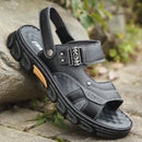 2024 New Hot Sale Men's Non-slip Genuine Leather Sandals Soft Slippers Flat Casual Shoes Noble Men's Shoes 