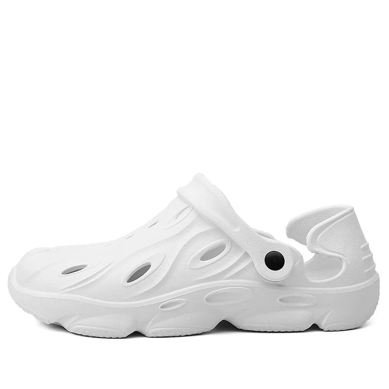 Sandalias transpirables de verano 2024 para hombre, de talla grande, para exteriores, antideslizantes, para playa, de material EVA, sin respaldo 