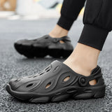 Sandalias transpirables de verano 2024 para hombre, de talla grande, para exteriores, antideslizantes, para playa, de material EVA, sin respaldo 