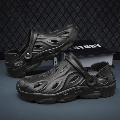 Sandalias transpirables de verano 2024 para hombre, de talla grande, para exteriores, antideslizantes, para playa, de material EVA, sin respaldo 