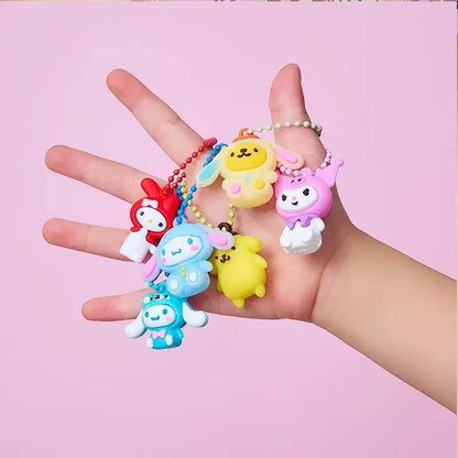 Sanrio Doll Cartoon Gift Box, Hole Music Outfit, Children's Handmade Cute Surprise Blind Box, presente de aniversário, novo, 40pcs