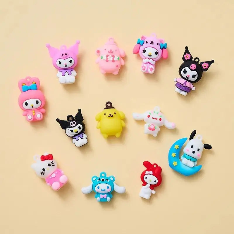 Sanrio Doll Cartoon Gift Box, Hole Music Outfit, Children's Handmade Cute Surprise Blind Box, presente de aniversário, novo, 40pcs