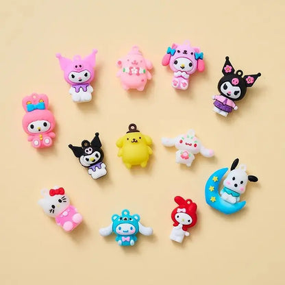 Sanrio Doll Cartoon Gift Box, Hole Music Outfit, Children's Handmade Cute Surprise Blind Box, presente de aniversário, novo, 40pcs