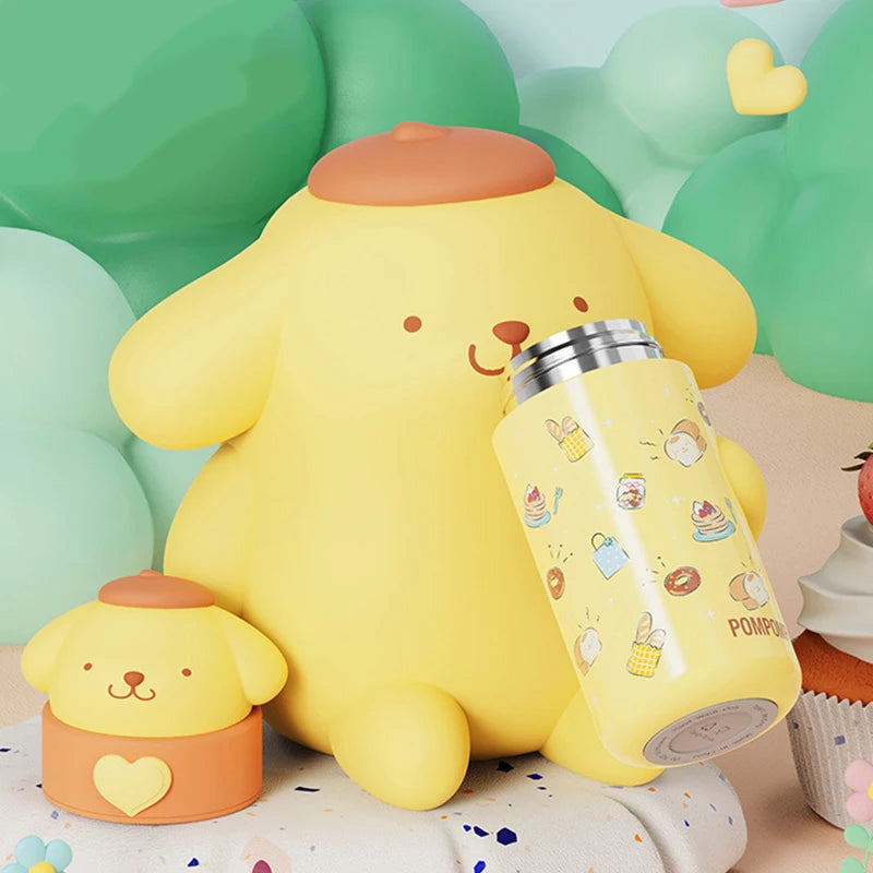 Sanrio Stainless Steel 316 Thermos, Hello Kitty, Kuromi Cinnamoroll Melody, Frasco de vácuo infantil, Garrafa de água, Copo, 350ml