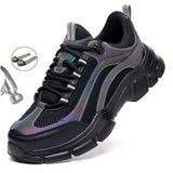 Zapatos de seguridad para mujer, zapatos de trabajo con puntera de acero, zapatillas ligeras de trabajo para hombre, botas de trabajo indestructibles, zapatos unisex para mujer. 
