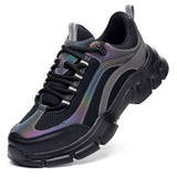 Zapatos de seguridad para mujer, zapatos de trabajo con puntera de acero, zapatillas ligeras de trabajo para hombre, botas de trabajo indestructibles, zapatos unisex para mujer. 