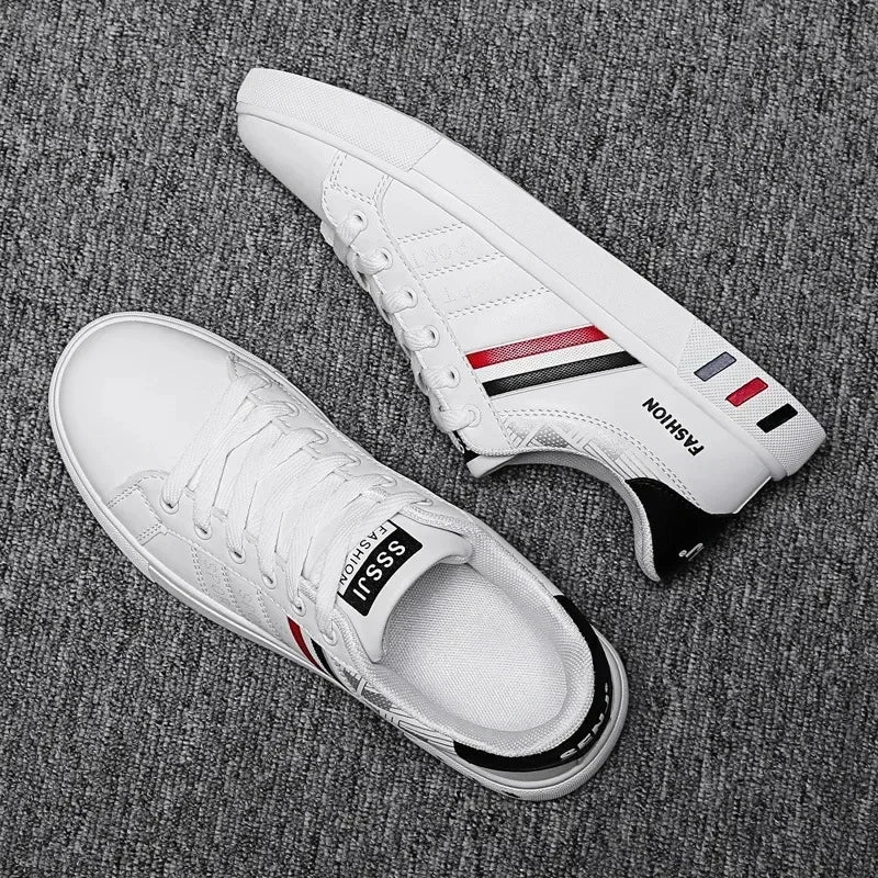 Zapatillas blancas ligeras para hombre, zapatos de lujo, zapatillas transpirables, casuales, originales 