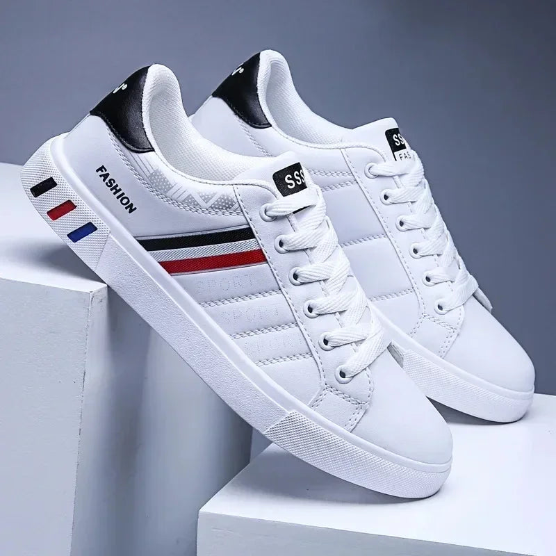 Men's white lightweight sneakers, luxury shoes, breathable sneakers, casual, original 