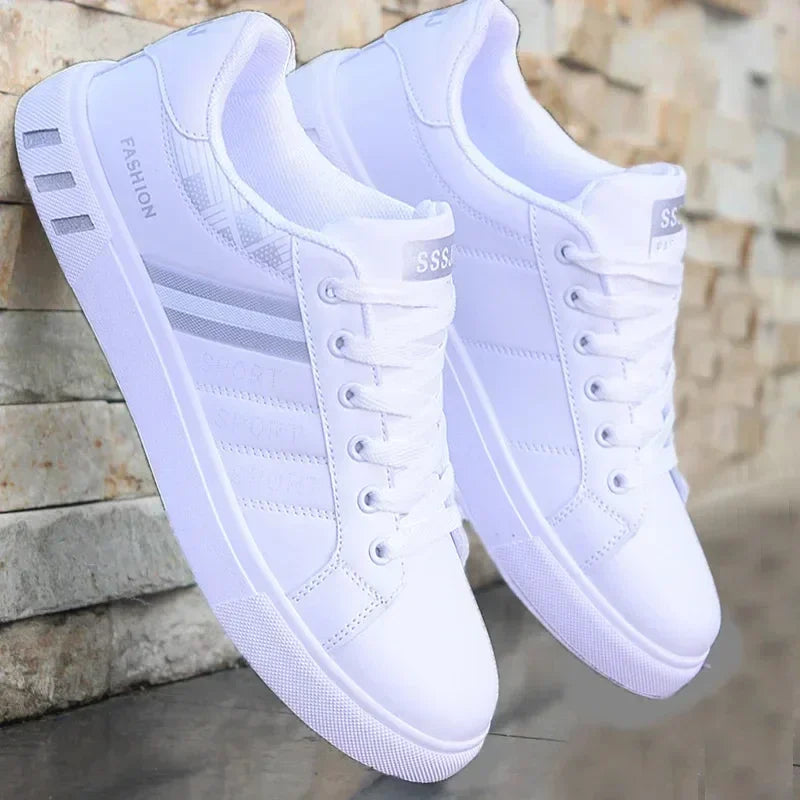 Men's white lightweight sneakers, luxury shoes, breathable sneakers, casual, original 
