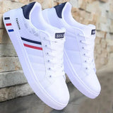 Zapatillas blancas ligeras para hombre, zapatos de lujo, zapatillas transpirables, casuales, originales 