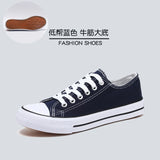 Korean Style Men's Low-cut Lace-up Sneakers Casual Canvas Shoes Fashion Student Parent-child Shoes 