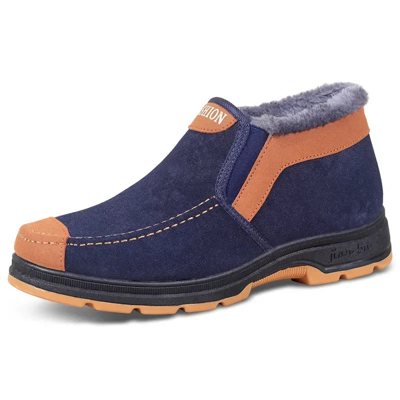 Men's cotton shoes winter fashion shoes men's snow boots plush thickened comfortable and warm walking shoes boots men2024 