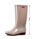 Women's Rain Shoes Casual PVC With Velvet Waterproof Non-slip Knee-high Boots New Fashion Tide For Reasons Botas De Mujer 
