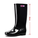 Women's Rain Shoes Casual PVC With Velvet Waterproof Non-slip Knee-high Boots New Fashion Tide For Reasons Botas De Mujer 