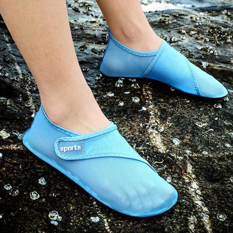Zapatos de agua de playa de secado rápido, zapatos de natación acuáticos, zapatillas de playa, surf contra corriente, deportes ligeros, zapatillas planas unisex para agua 