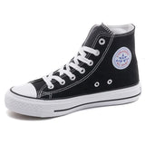 Sapatos de lona alta para homens e mulheres, estilo casal, versão coreana nova para estudantes, sapatos masculinos da moda, confortáveis sapatos Ins Board