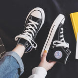 Sapatos de lona alta para homens e mulheres, estilo casal, versão coreana nova para estudantes, sapatos masculinos da moda, confortáveis sapatos Ins Board