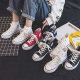 Sapatos de lona alta para homens e mulheres, estilo casal, versão coreana nova para estudantes, sapatos masculinos da moda, confortáveis sapatos Ins Board