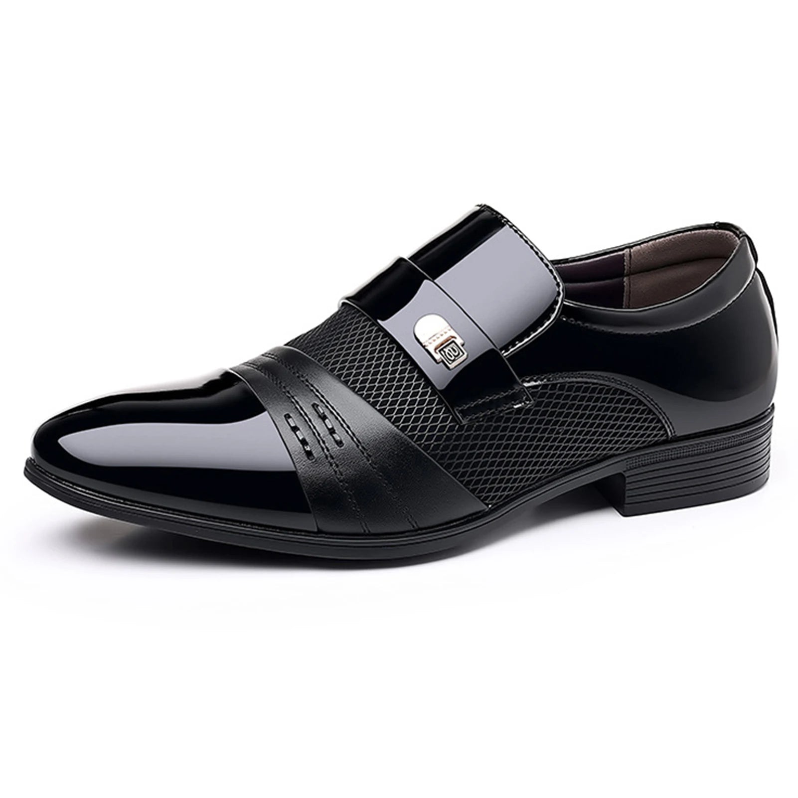 Shiny Pointed Toe Business Shoes, Men's Uniform Shoe, Fashion Office Shoes, Christmas and Birthday Gift 