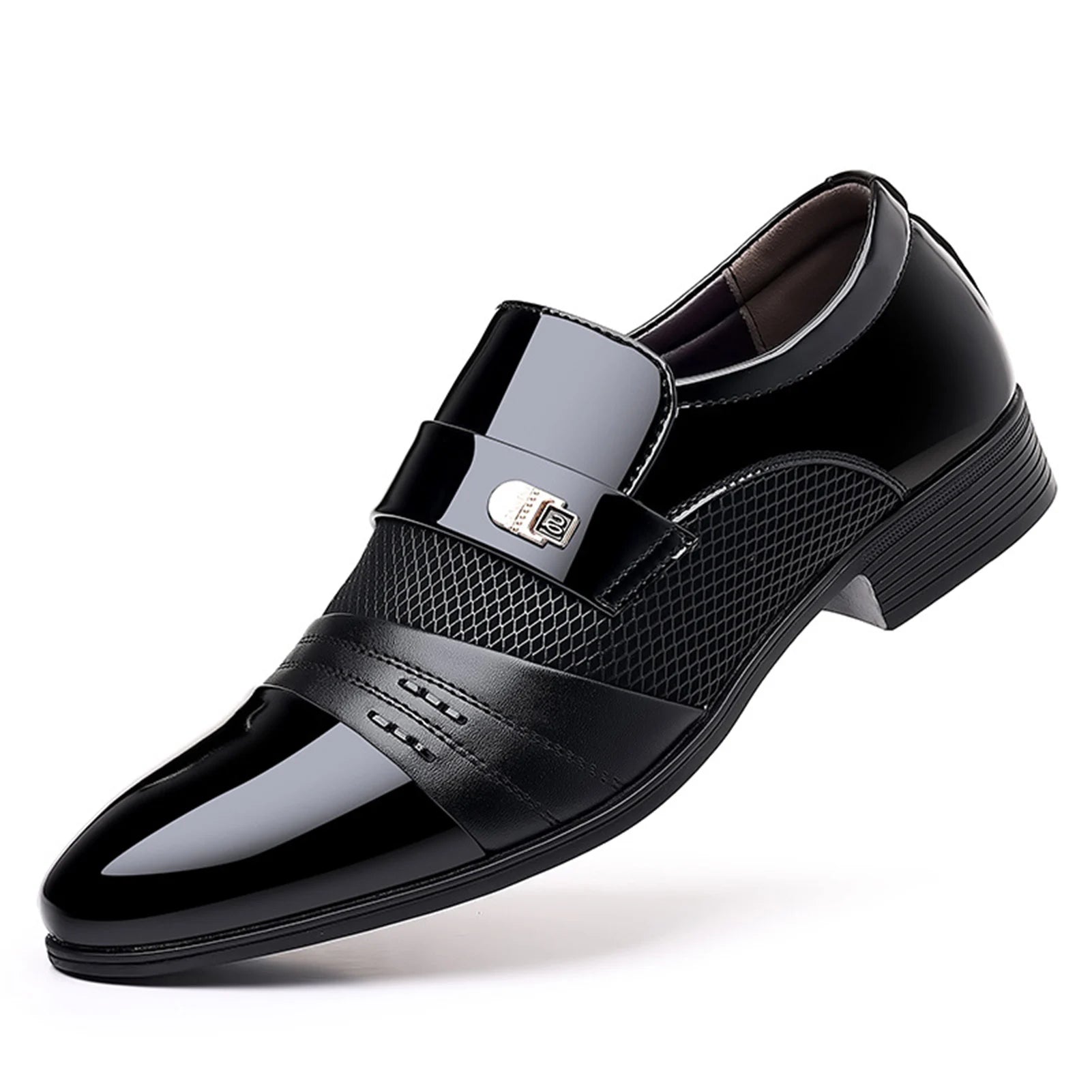 Shiny Pointed Toe Business Shoes, Men's Uniform Shoe, Fashion Office Shoes, Christmas and Birthday Gift 